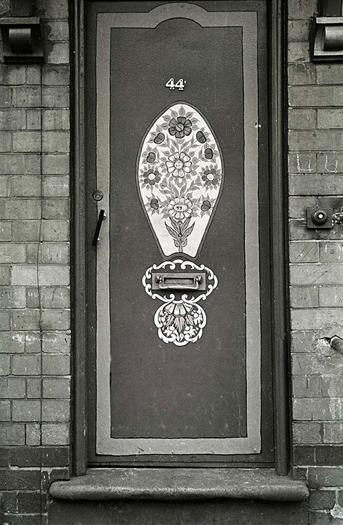 Hand painted front door Saltley Birmingham  (1966)