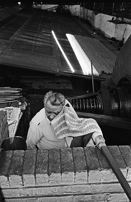 Cooling beds at Birchley hand rolling mills, Oldbury  (1976)