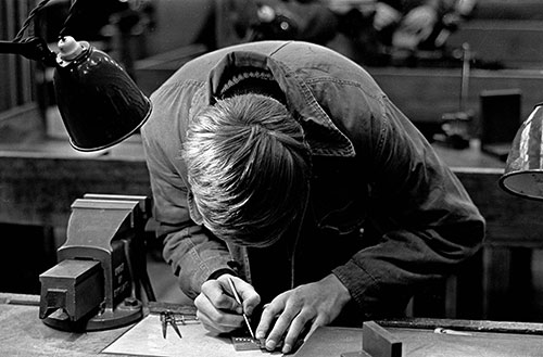 Apprentices at the GEC training school Witton Birmingham  (1966)