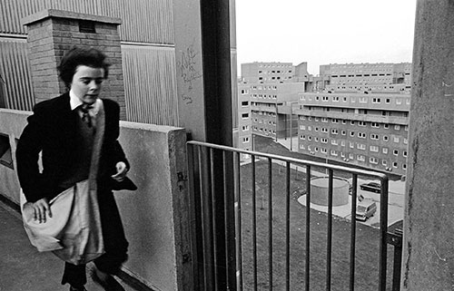 Paper delivery boy Killingworth New Town Northumberland  (1975)