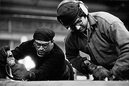 In the finishing shop, Bilston rolling mills,  (1977)