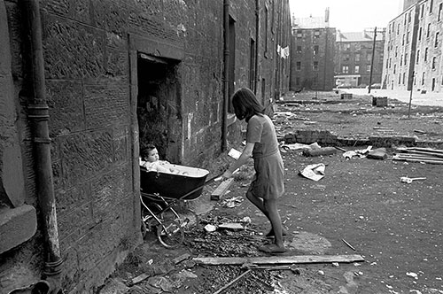 The last occupants of a Gorbals tenement Glasgow  (1970)