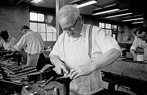 Lock craftsman in repair workshop,Josiah Parkes Willenhall  (1976)